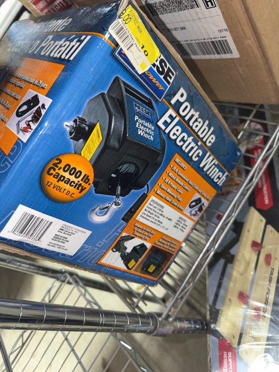 Reese Portable Electric Winch, 2,000 lb Capacity, 12V, New in Box