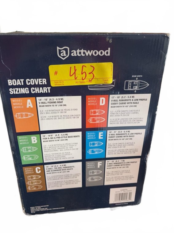 Attwood Premium Boat Cover, 300 Denier Polyester, Trailerable, 5-Year Warranty