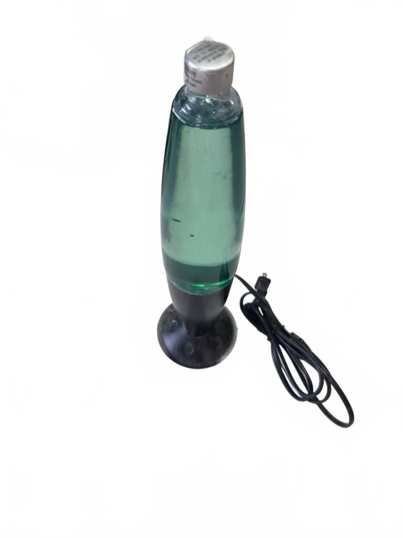 Electric Glitter Lava Lamp With Silver Cap And Black Base, Plug-In