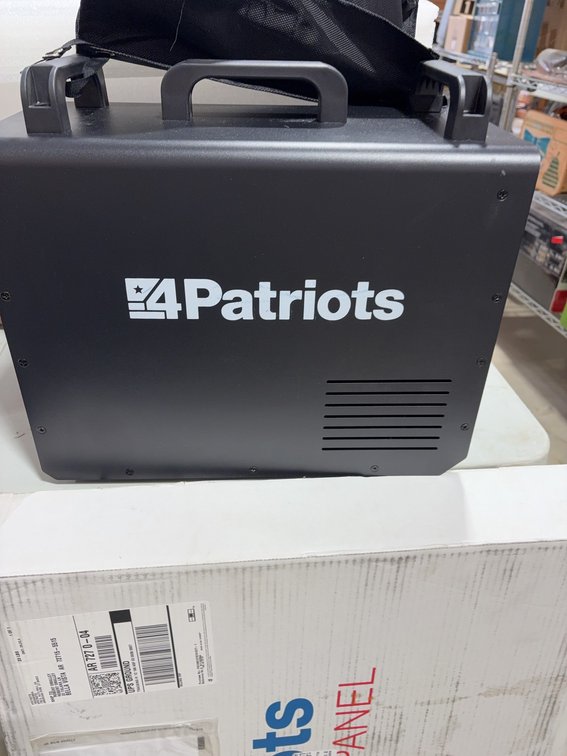 4Patriots Electric Generator with 100W Solar Panel, AC and USB Outputs Included