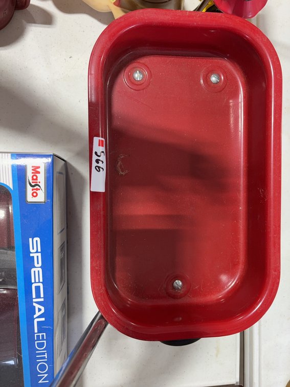 Radio Flyer Mini Red Replica Wagon with Handle and Black Wheels