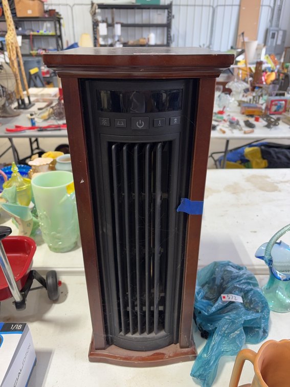 Wood Cabinet Electric Oscillating Tower Space Heater 120V, Digital Controls