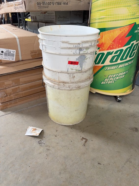 Two Buckets of Lead Parts, Approx. 60-70 lbs Total Weight