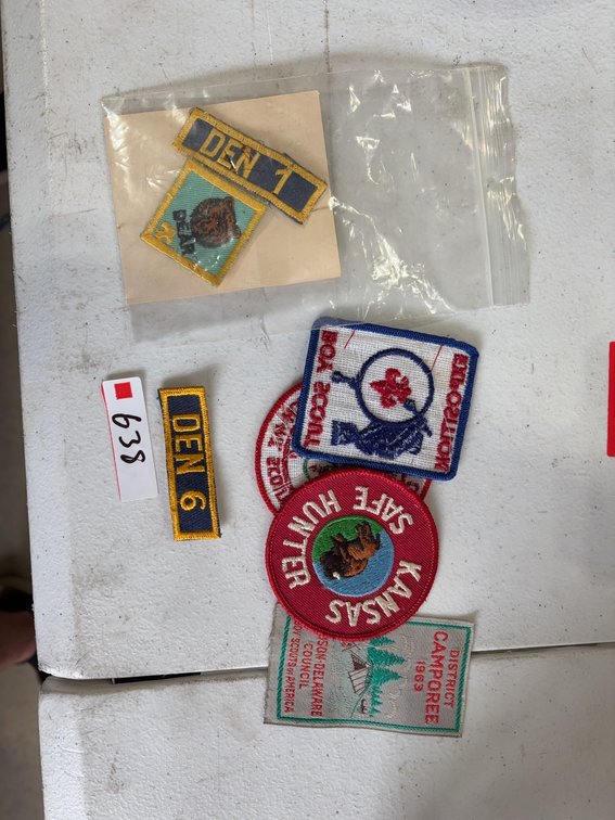 Boy Scouts and Hunter Patch Lot, HUDSON DELAWARE, Kansas Safe Hunter, Den 6, Den 7