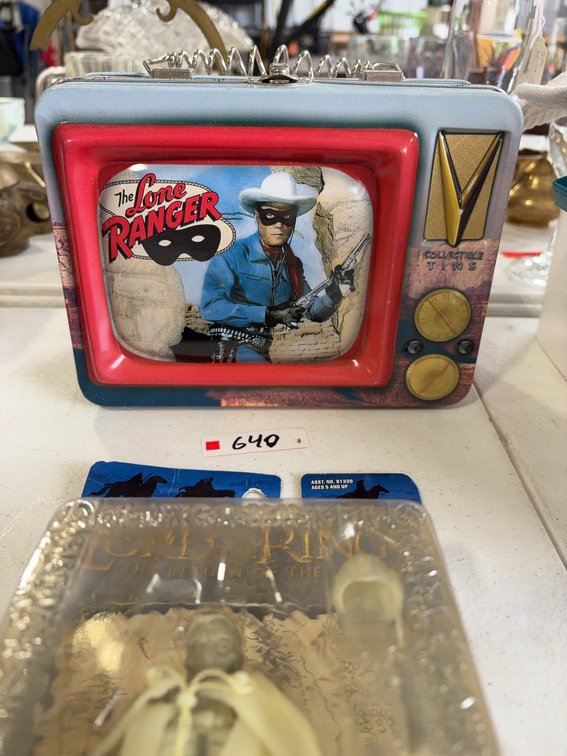 The Lone Ranger TV Shaped Collectible Tin Lunchbox with Insert