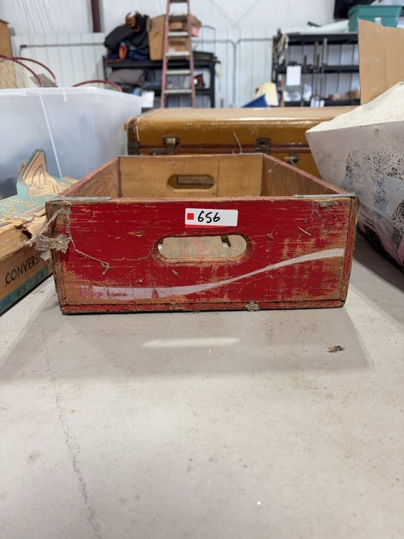 Coca-Cola Red Wooden Bottle Crate with Metal Reinforcement, Dual Handles