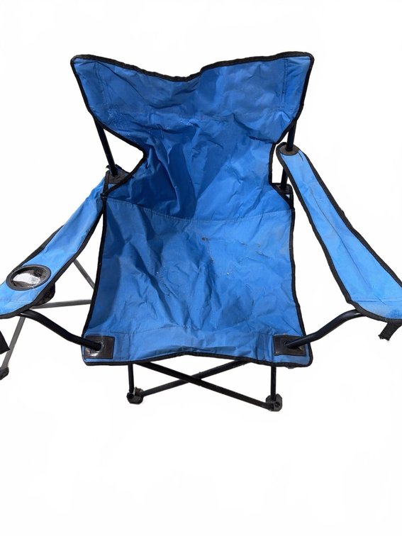 4 Folding Camp Chairs With Armrests and Cup Holders Assorted Colors