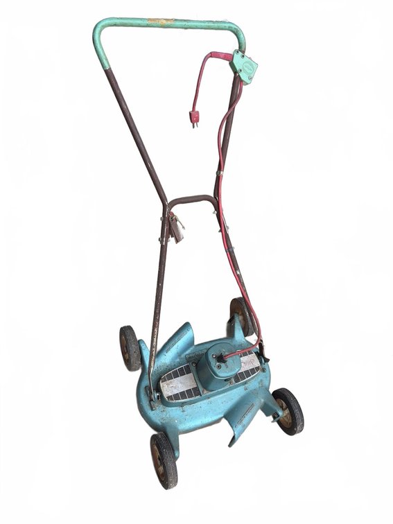 Sunbeam Electric Lawn Mower, Vintage Push Style, Four Wheels