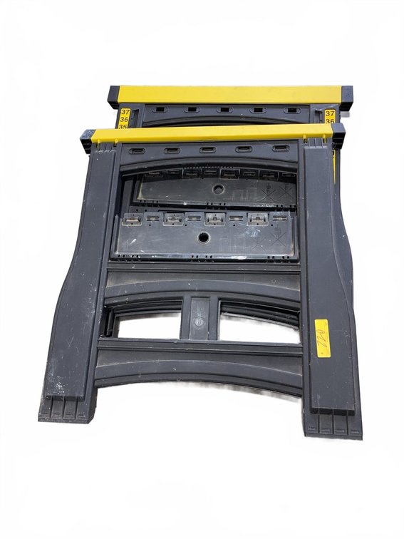 Stanley FatMax Folding Sawhorse Set with Yellow/Black Plastic Frames