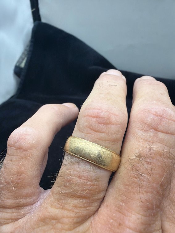 14K Yellow Gold Band Ring with Appraisal, Size 10.5