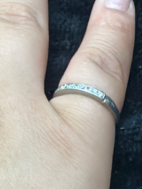 Henri Daussi Platinum and 0.17 CTW Diamond Band, Size 5