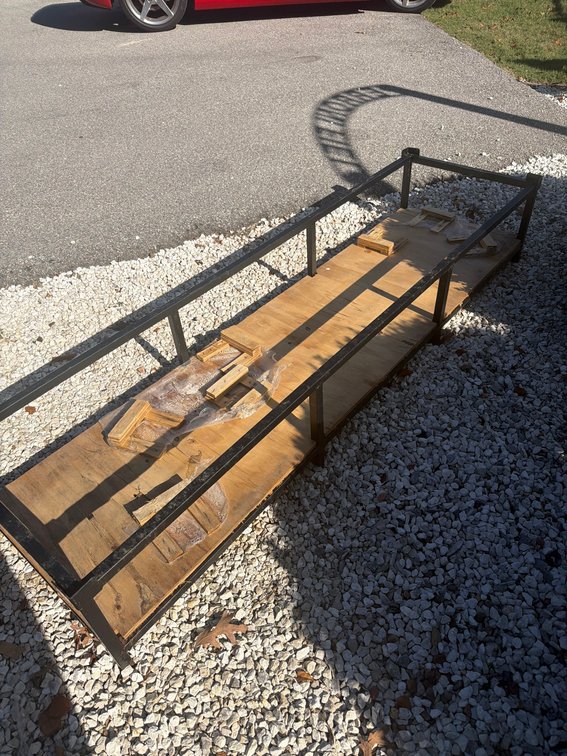 6’ Metal Frame Utility Cart Base With Plywood Deck