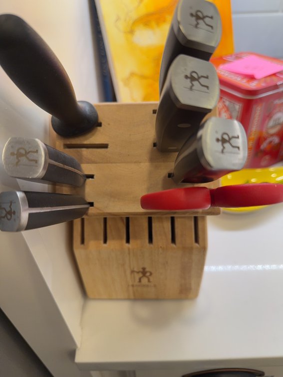 Henckels Knife Set With Wooden Block, Complete Set (some were not included in photo but are there)