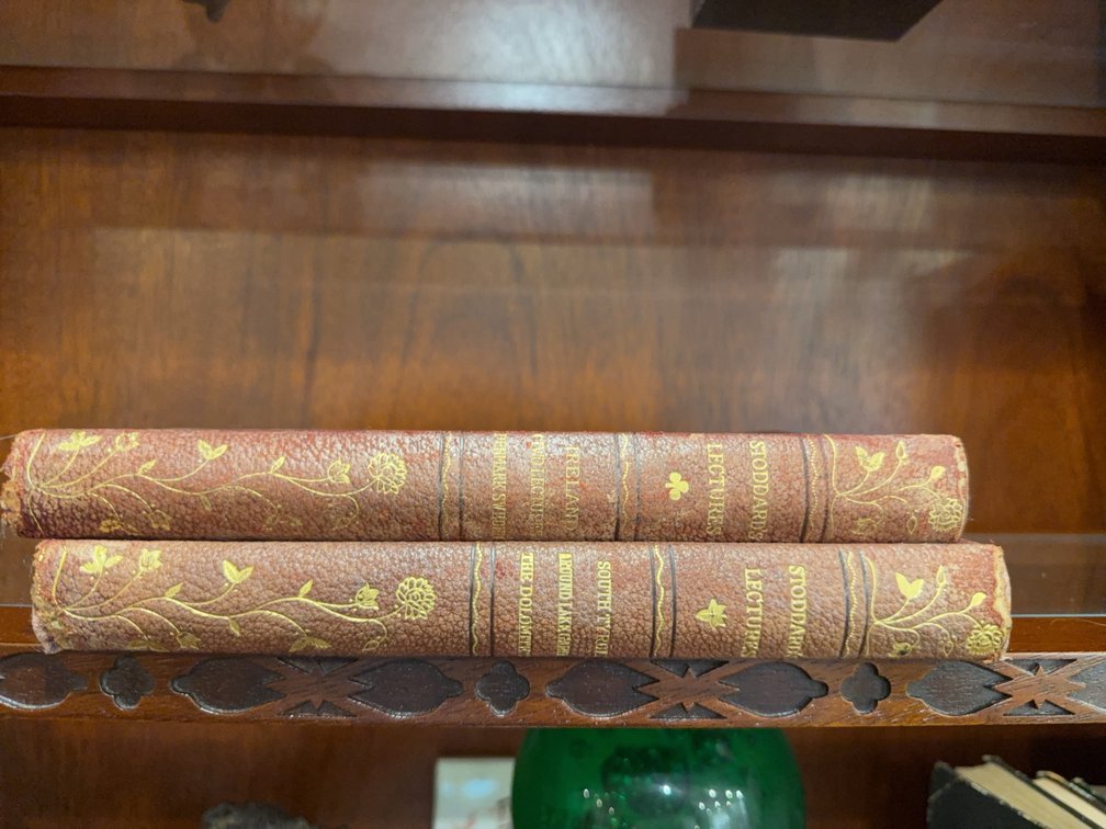 Stoddard's Lectures Leatherbound Books, 1901, John L. Stoddard, 2 Volumes