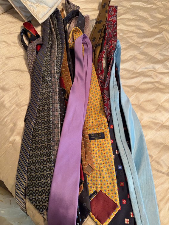 10+ Designer Men's Silk Neckties Vito Rufolo, Ted Baker, Robert Talbott