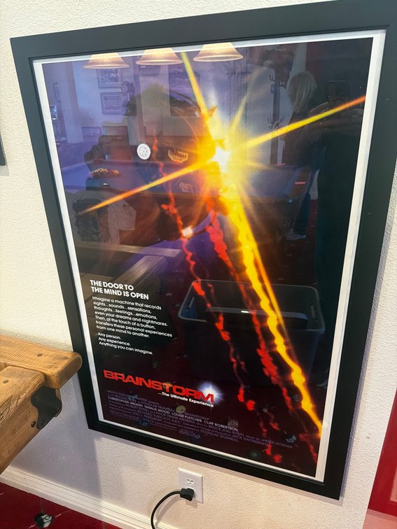 Framed Brainstorm Movie Poster, Original 1983 Film Art, Under Glass, 28x42 Inches