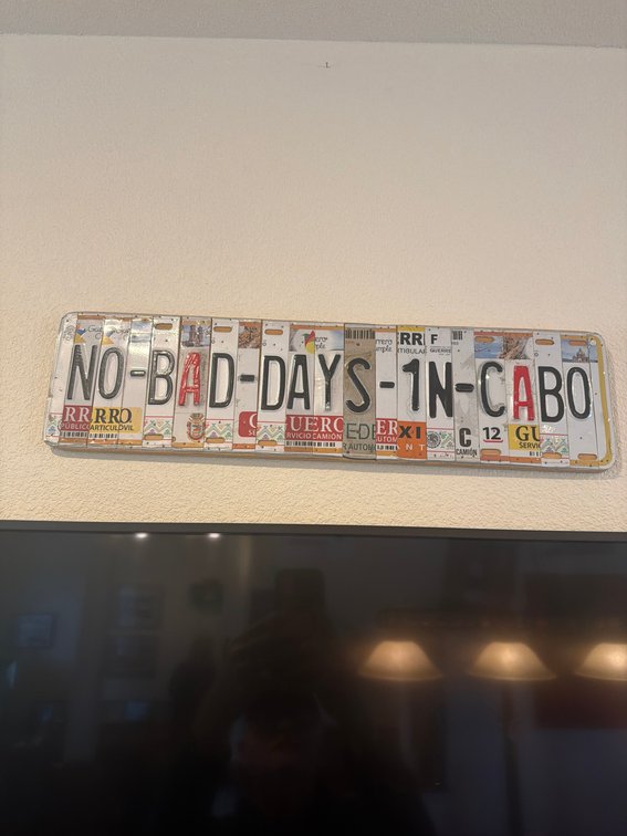 No Bad Days In Cabo License Plate Art Sign