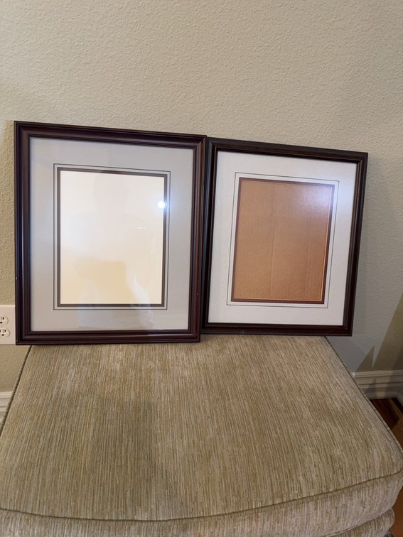 Wood Picture Frames with Mats, 15 x 17 Inches, Glass Fronts