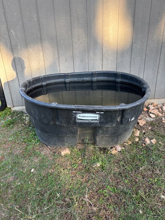 50 gal water trough W/ water heater