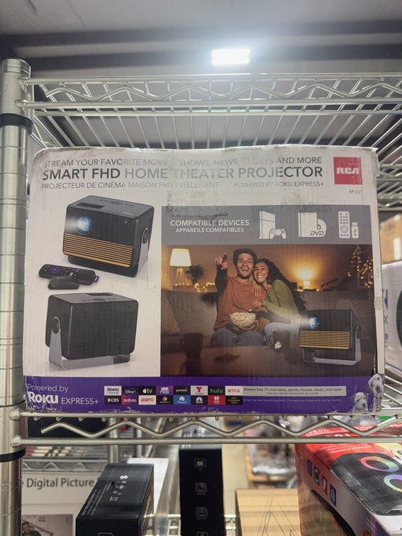 RCA Smart FHD Home Theater Projector with Roku Express+ Streaming
