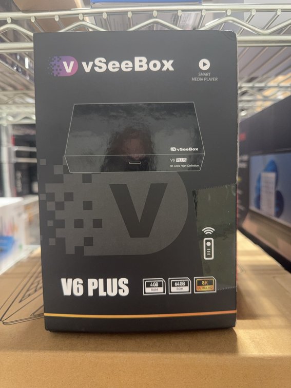 VSeeBox V6 Plus 8K UHD Smart Media Player, 4GB RAM, 64GB Storage, Android 14.0