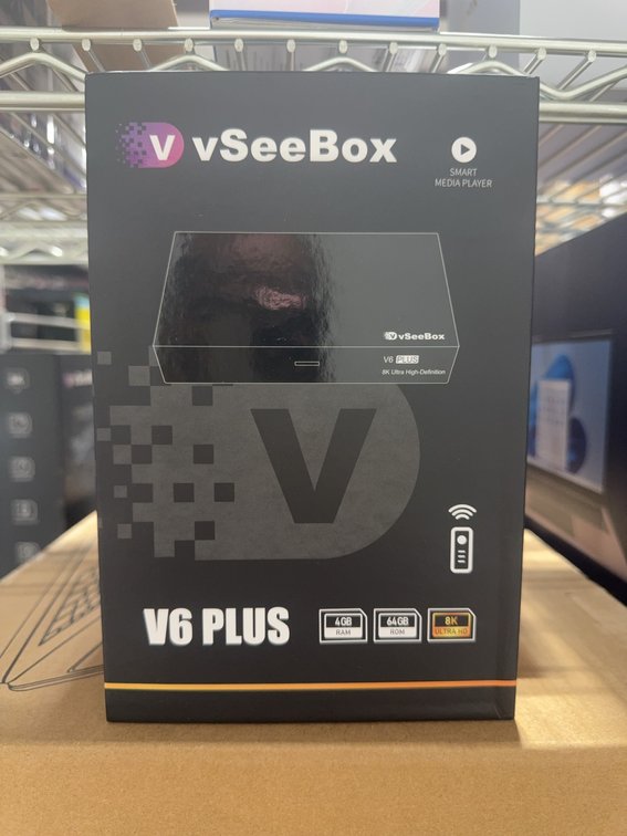 VSeeBox V6 Plus Smart Media Player, 4GB DDR4, 64GB Storage, 8K Ultra HD
