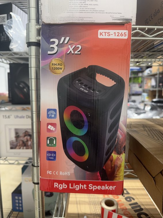 2 RGB Light Speakers, 3 Inch, Bluetooth/FM/USB, Models KTS-1265 and HY-3317