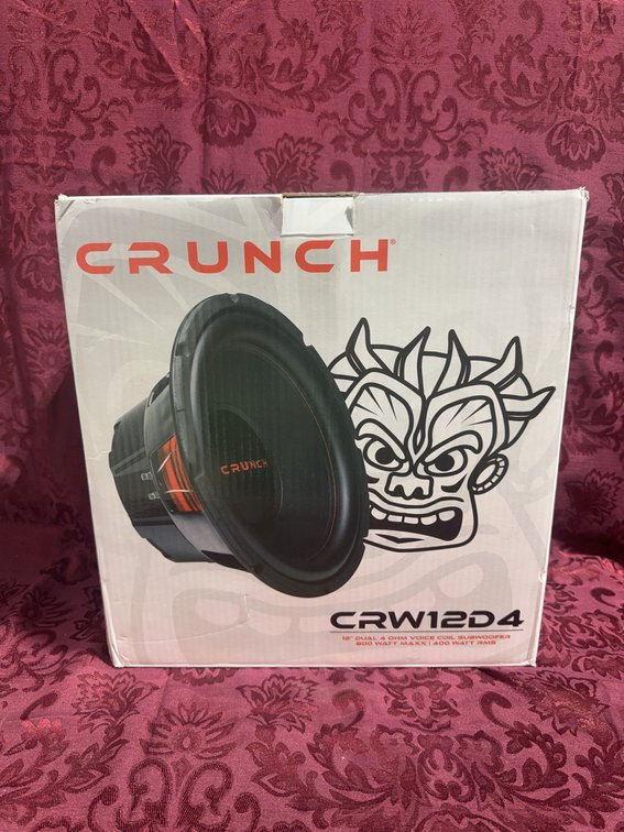 Crunch CRW12D4 12-Inch Dual 4 Ohm Voice Coil Car Subwoofer 800W Max