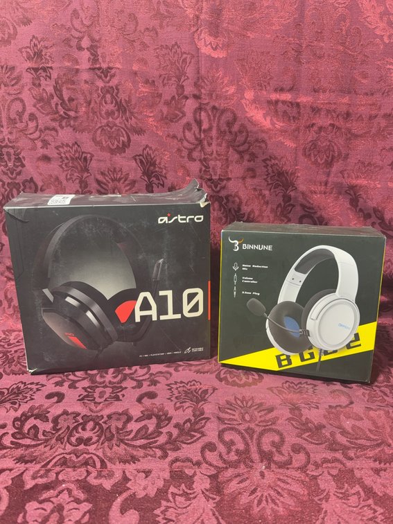 Astro A10 and BINNUNE Gaming Headsets, Wired and Wireless, In Box