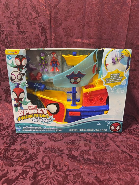 Marvel Spidey Amazing Friends Water Webs Pirate Ship Playset With Spidey Figure