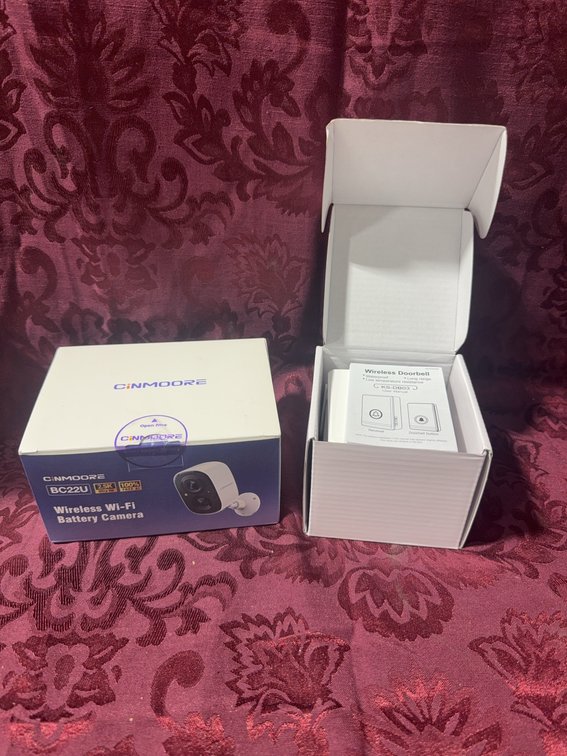 CINMOORE BC22U Wireless Wi-Fi Battery Camera With Wireless Doorbell Kit