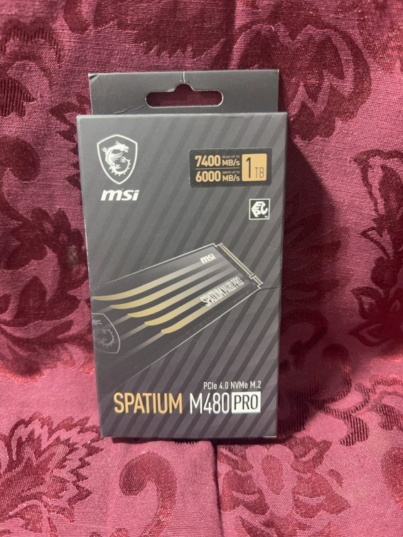 MSI Spatium M480 PRO 1TB PCIe 4.0 NVMe M.2 SSD 7400/6000MBps