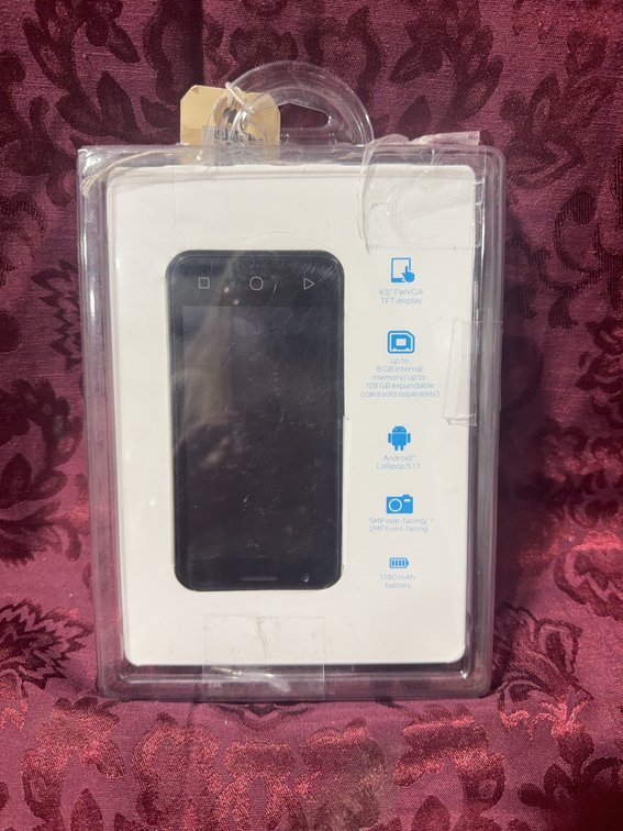 AT&T GoPhone 4.0" TFT Prepaid Smartphone, Open Box, USB Cable, User Guide Included