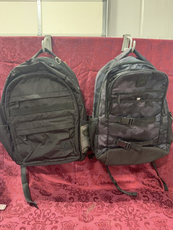 Reebok Otto Backpacks, Black and Camouflage, Padded Straps, Mesh Side Pockets