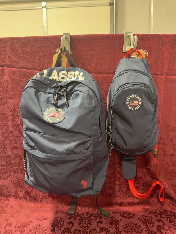 U.S. Polo Assn. Navy Blue Backpack and Sling Bag Set
