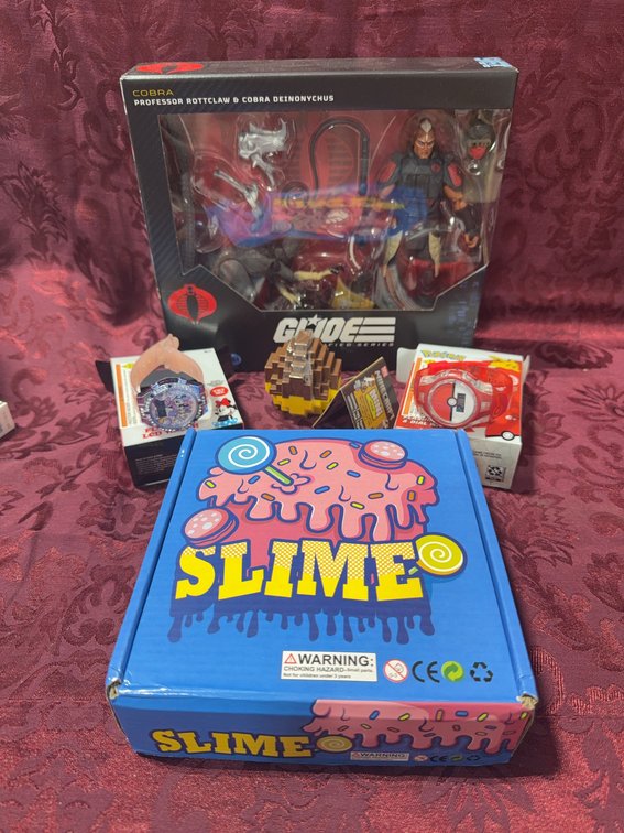 G.I. Joe Prof. Rottclaw Set, Pokémon & Minnie Watches, Minecraft Mine, Slime Kit