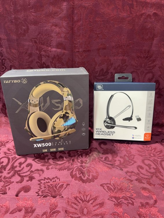 Tatybo XW500 Gaming Headset and Delton 10X Wireless USB Headset Bundle