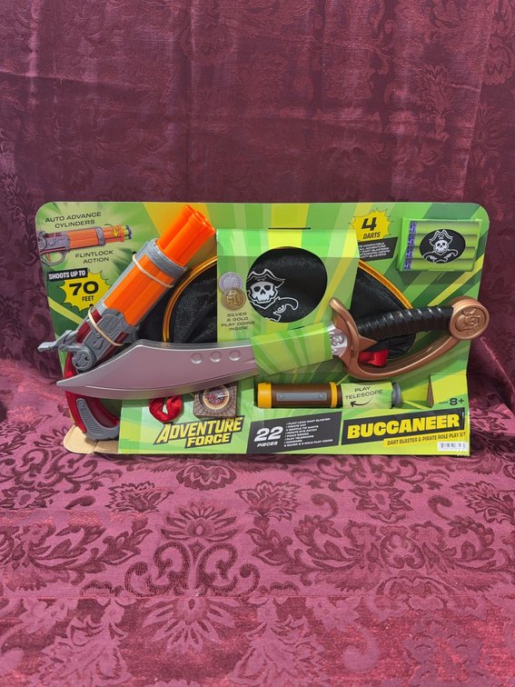 Adventure Force Buccaneer Pirate Playset with Pistol, Sword, Hat, and Accessories