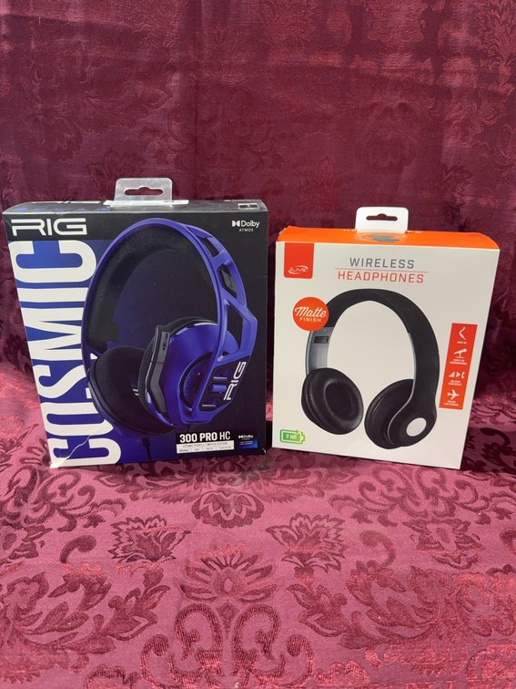 RIG 300 PRO HC Wired Gaming Headset & iLive Wireless Headphones, 2-Pack