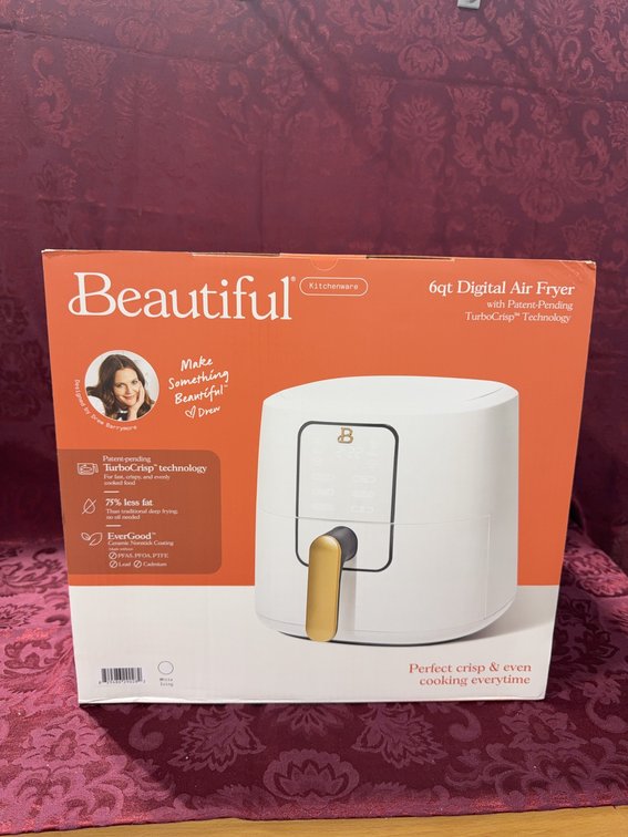 Beautiful 6qt Digital Air Fryer White With TurboCrisp Technology