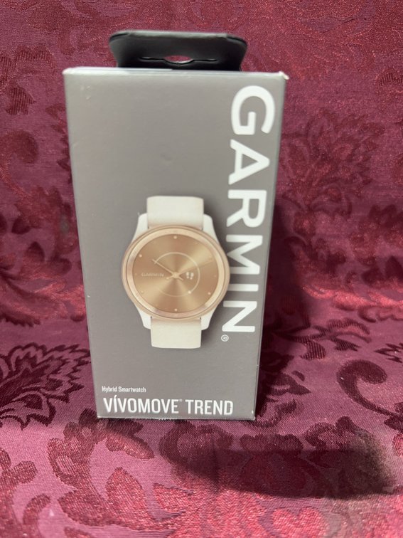 Garmin Vivomove Trend Hybrid Smartwatch, White/Gold, Boxed