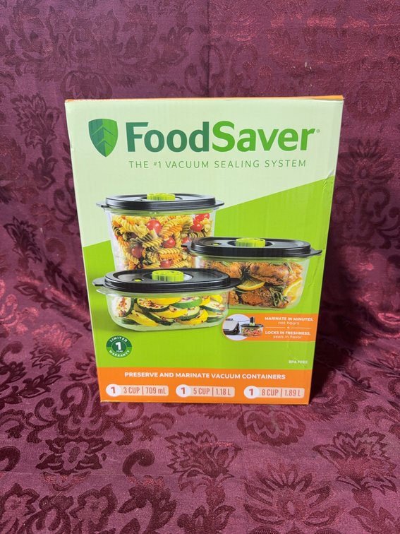 FoodSaver Vacuum Sealing System Marinate & Preserve Container Set, 3pc, 3 Sizes