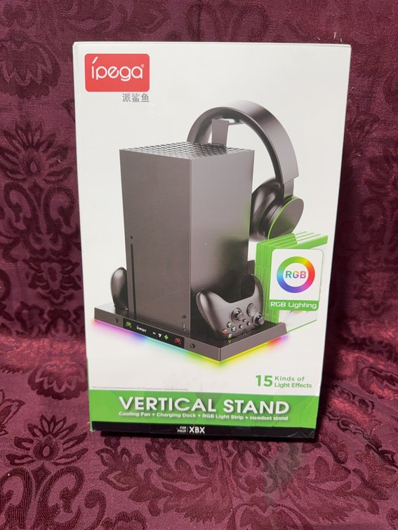IPega Vertical Stand for Xbox Series X with Cooling Fan and RGB Lighting