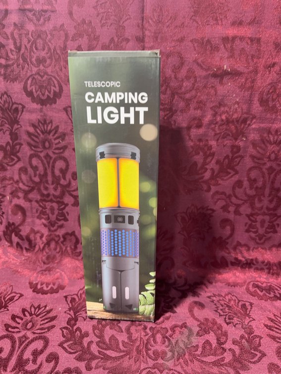 Telescopic Camping Light, USB Rechargeable, Multi-Mode, Power Bank, 6000mAh, Boxed