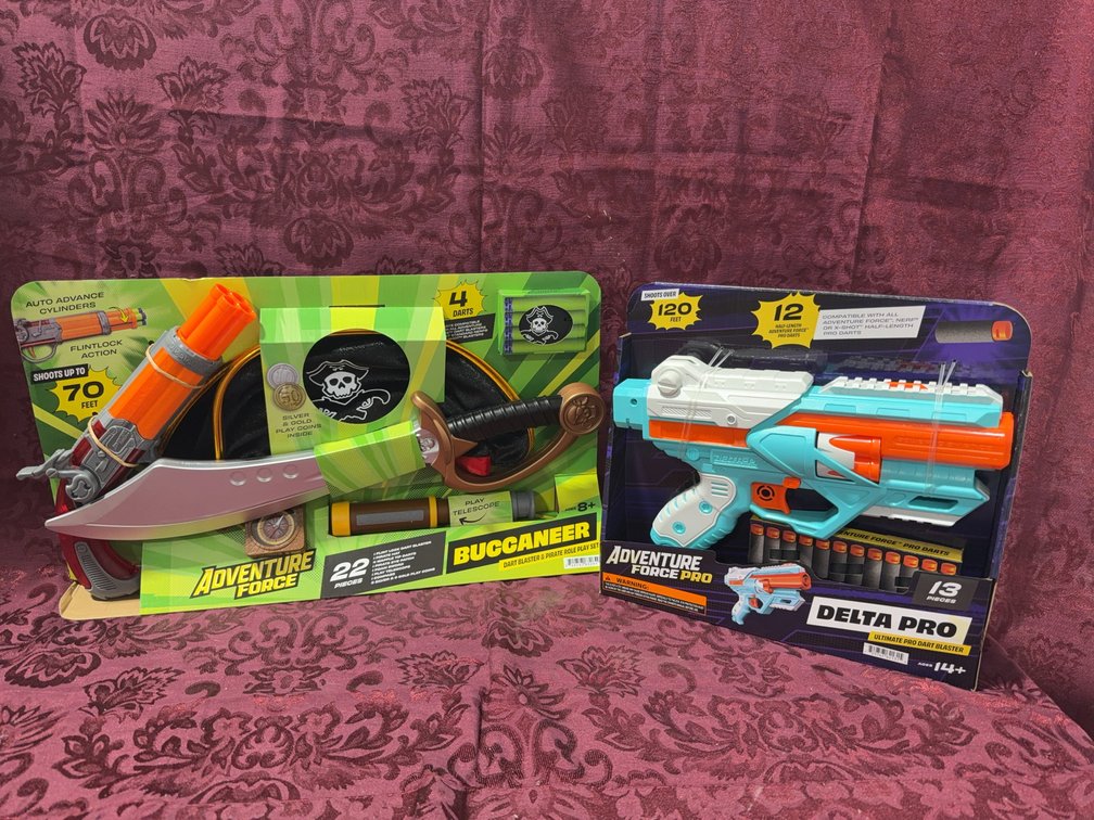 Adventure Force Buccaneer Pirate Set and Delta Pro Dart Blaster Toy Lot