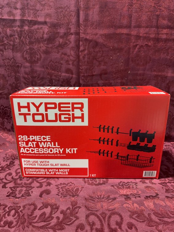 Hyper Tough 28-Piece Slat Wall Accessory Kit for Garage or Shop Organization