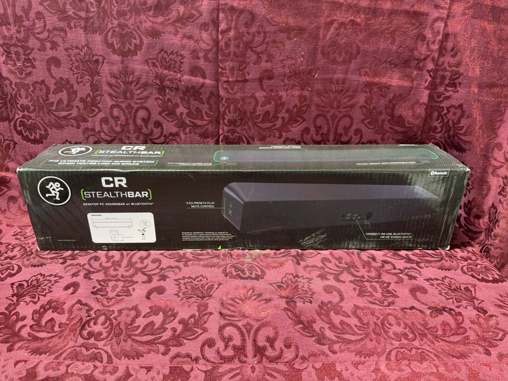 Mackie CR StealthBar Desktop PC Soundbar Bluetooth Audio System in Box