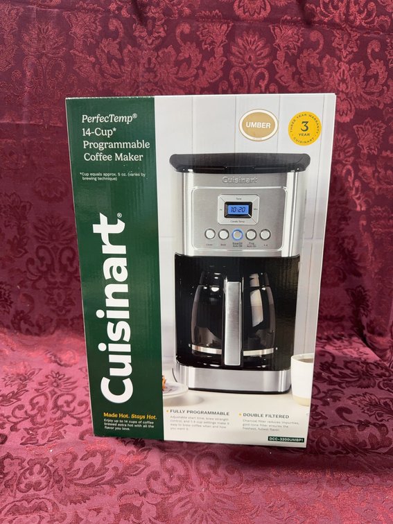 Cuisinart PerfectTemp 14-Cup Programmable Coffee Maker, Model DCC-3200, Umber