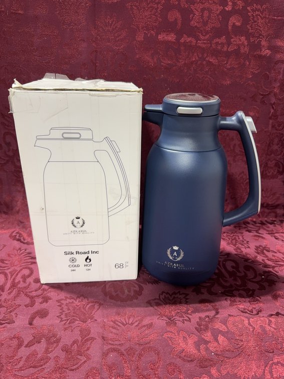 Azkabul 68oz Stainless Steel Insulated Pitcher, Double-Wall, Dishwasher Safe
