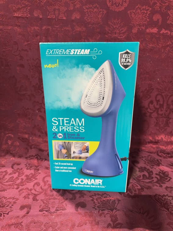 Conair ExtremeSteam Steam & Press 2-in-1 Iron and Steamer, 1710 Watts, New